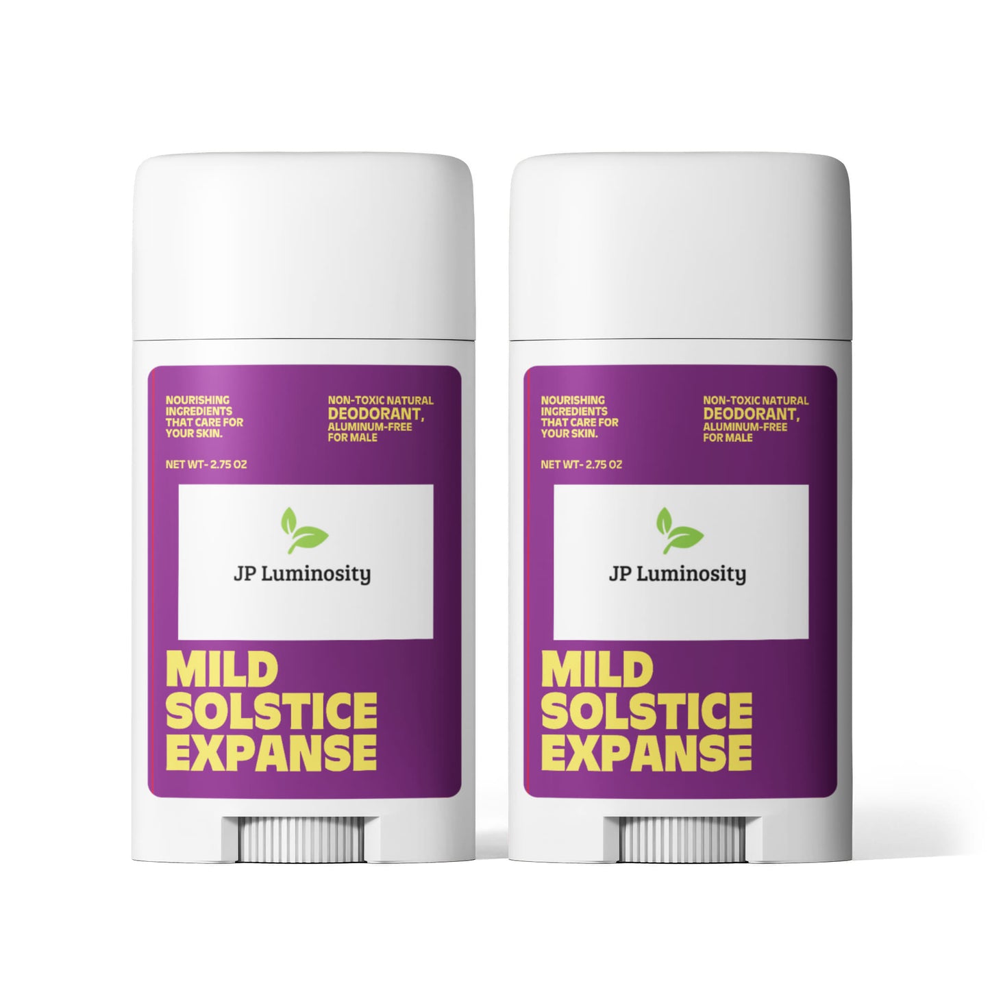 2 Pack Non-toxic Natural Deodorant, Aluminum-Free for Men