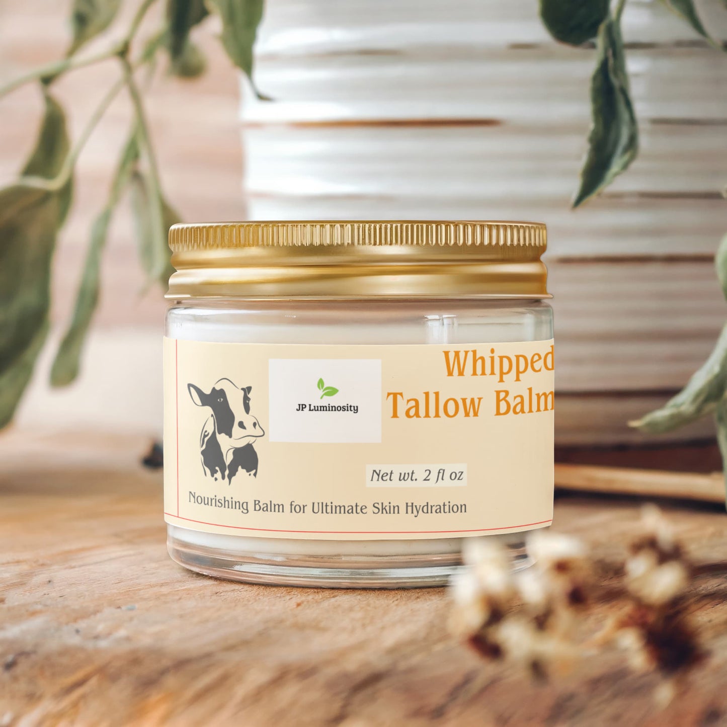 Whipped Grass-Fed Tallow Balm with Vanilla Bean