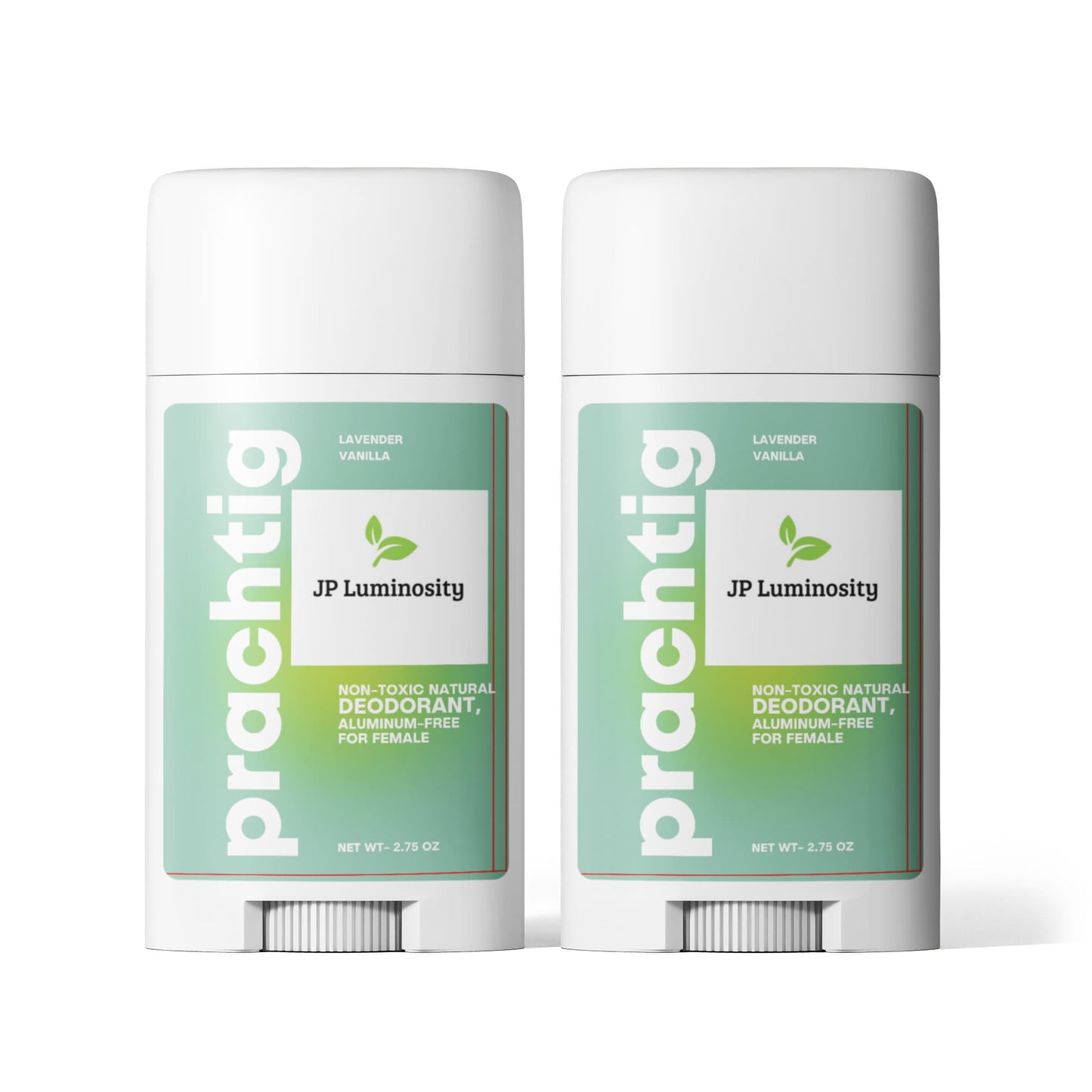 2 Pack Non-toxic Natural Deodorant, Aluminum-Free for Women