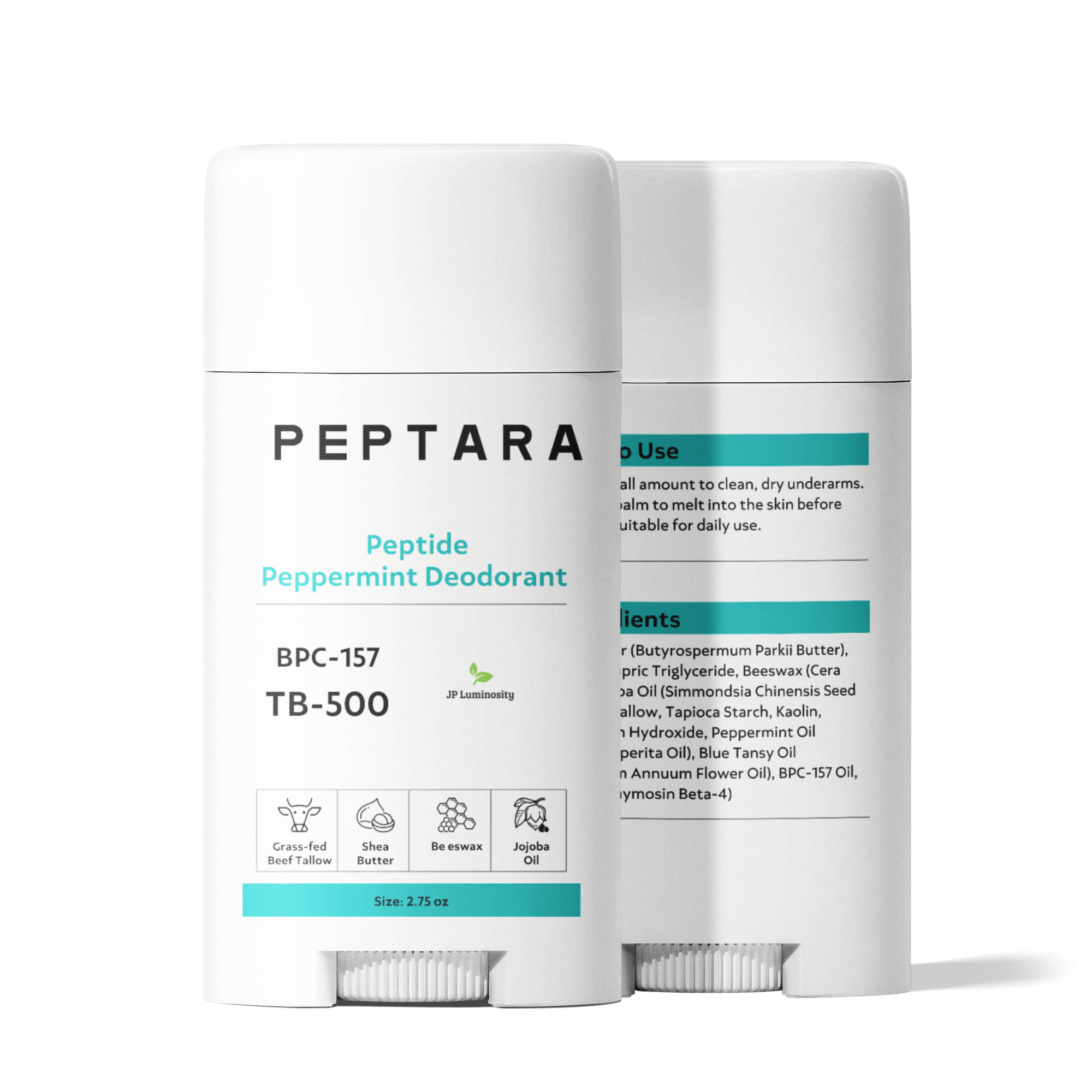 2 Pack Peptide Peppermint Deodorant