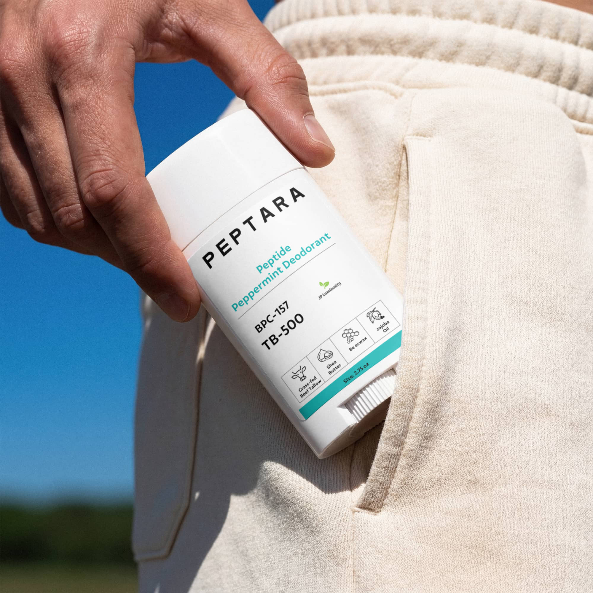 2 Pack Peptide Peppermint Deodorant