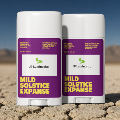 2 Pack Non-toxic Natural Deodorant, Aluminum-Free for Men