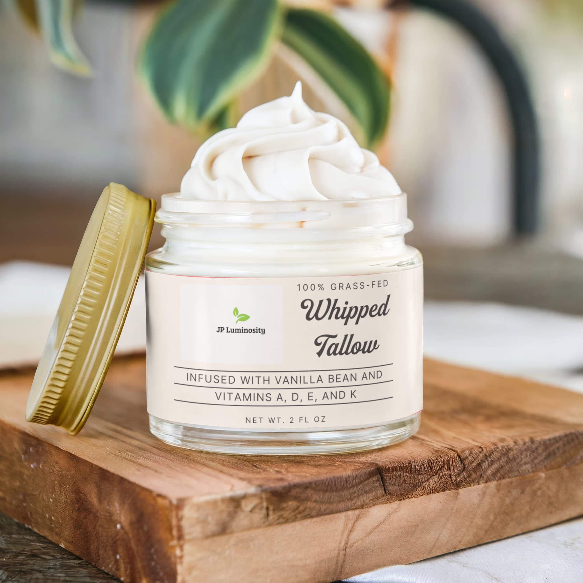 Whipped Grass-Fed Tallow Balm with Vanilla Bean