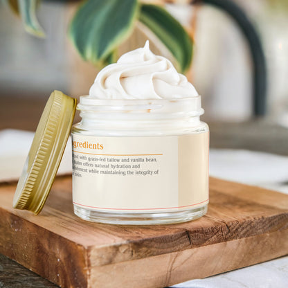 Whipped Grass-Fed Tallow Balm with Vanilla Bean