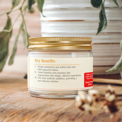Whipped Grass-Fed Tallow Balm with Vanilla Bean